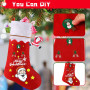 AUGSUN 10Pcs Chaussettes de Noël Personnalisé à Susprendre, Sachet de Bonbons pour Décoration de Noël