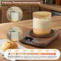 Aukimo Récipient chauffant pour levain, plaque chauffante précise avec thermostat de 21 à 38°C, minuterie 12H, fonction automati