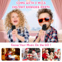 Microphone Karaoké Enfant sans Fil 2 Micros - Jouet Musical avec Effets Lumière, Cadeau Fille 3-12 Ans (Anniversaire/Noël) - Com