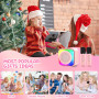 Microphone Karaoké Enfant sans Fil 2 Micros - Jouet Musical avec Effets Lumière, Cadeau Fille 3-12 Ans (Anniversaire/Noël) - Com