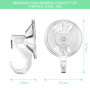 Fervalyna Lot de 6 Crochet Ventouse Transparent, Crochet a Ventouse pour Salle de Bains et Cuisine, Crochets à Ventouse Murale, 