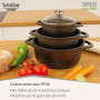 briebe Batterie de Cuisine Induction 6 Pièces, Ensemble de 3 Casseroles en Fonte d'Aluminium, Antiadhésive ILAG GRANITEC sans PF