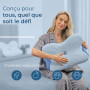 Derila Ergo Oreiller Ergonomique Cervical Mémoire de Forme, Technologie Rafraîchissante, Support Optimal pour Dormeurs de Côté, 