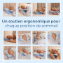 Derila Ergo Oreiller Ergonomique Cervical Mémoire de Forme, Technologie Rafraîchissante, Support Optimal pour Dormeurs de Côté, 