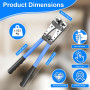 Pince à Sertir Professionnelle pour Cosses 10-1/0 AWG (6-50mm²) - Avec 80 Bornes à Anneau en Cuivre + 80 Gainettes Thermorétract