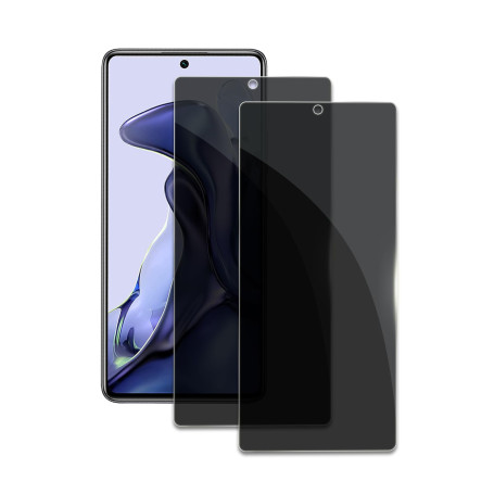 2pcs Verre Trempé Anti Espion pour Xiaomi 11T Pro/11T, Privacy Film de Protection en Verre Trempé, Écran Anti-rayures, Anti-empr