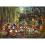 Schmidt Spiele 58033 Thomas Kinkade, Disney Mickey & Minnie Halloween Fun, Puzzle 1000 pièces