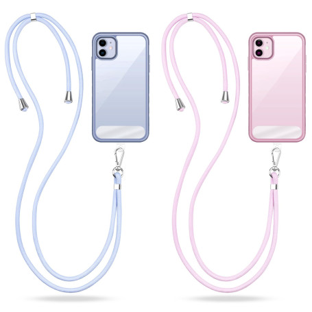 GlasFlength Cordon Telephone Portable avec 2 Patchs, Tour de Cou Telephone Universelle Lanière Téléphone Réglable Amovible Colli