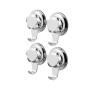 Compactor - Set de 4 Crochets BESTLOCK Bath, Taille L, Chrome, Ultra-faciles à Installer sans Outils