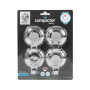 Compactor - Set de 4 Crochets BESTLOCK Bath, Taille L, Chrome, Ultra-faciles à Installer sans Outils