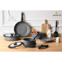 ROSSETTO Batterie de Cuisine, Set de casserole poele induction avec poignée amovible et revêtement anti-adhésif en céramique, em