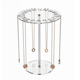 xtemtoamz Porte Collier Presentoir Bijoux, Acrylique Porte Bracelet Arrondi Support Bracelet, Rangement Collier Présentoir Brace