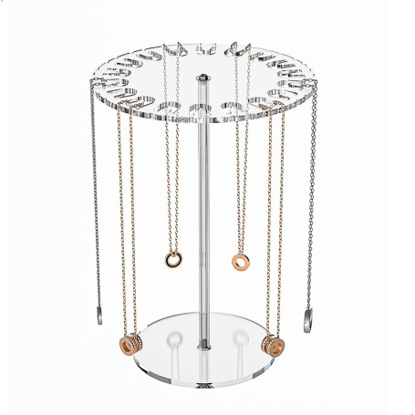 xtemtoamz Porte Collier Presentoir Bijoux, Acrylique Porte Bracelet Arrondi Support Bracelet, Rangement Collier Présentoir Brace