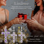 Linawe Collier à chaîne croisée pour femmes, pendentif en forme de diamant simulé, pierre de naissance et cristal, bijoux tendan