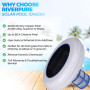 Ioniseur solaire de piscine anode de cuivre 85 % moins de chlore Purificateur d'eau Nettoyeur automatique de piscine jusqu'à 45 