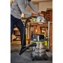 RYOBI - Aspirateur Eau et Poussière 18V ONE+ - Cuve Inox 18L, Livré avec Flexible, Tube Extensible, 5 sacs (sans Batterie ni Cha