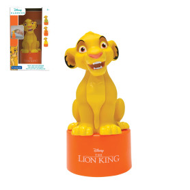 Lexibook, Disney Le Roi Lion, Veilleuse Simba avec Haut-Parleur pour Chambre d’Enfant, lumière Douce, à Piles, Jaune/Orange, NS0
