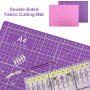 SAMISO Kit de Cutter Rotatif,Coupeur Rotatif,Tapis de Découpe A4 Ensemble Cutter Rotatif,lames de rechange,règle pour patchwork,