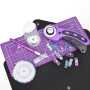 SAMISO Kit de Cutter Rotatif,Coupeur Rotatif,Tapis de Découpe A4 Ensemble Cutter Rotatif,lames de rechange,règle pour patchwork,