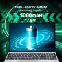 PC Portable Win11, 15,6 Pouces Ordinateur Portable 16Go LPDDR4 RAM 512Go SSD, Celeron N5095 CPU, Clavier Rétro-éclairé/Déverroui