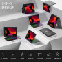SZO Clavier Coque pour iPad 9/8/7ème Génération 10.2" 2021/2020/2019, 360° Touchpad Flip Coque Dure Slim Cover, 7 Rétroéclairage