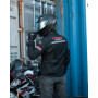 BORLENI Blouson Moto Été Homme en maille Respirant Homologué CE Protections Amovibles aux Coudes et Épaules Noir Vert Gris M-XXL