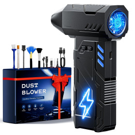 Souffleur Air Comprimé à Grande Vitesse - 180000 TR/Min de Soufflette Air Comprimé avec Batterie 6000mAh, Kit Nettoyage Clavier 