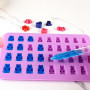 Gykutix 6 Pièces Moule Bonbon Silicone Sans BPA, Anti-AdhéSif Moule Silicone Gummies avec 4 Pipettes + 50 Sachets de Bonbons pou