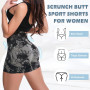 Zhiaek Short Sport Femme Push Up Short Legging Femme Taille Haute Pantalons Yoga ete pour Fitness Gym Tennis