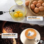 mousseur à lait électrique USB rechargeable 3 fouets electrique 3 vitesse réglable mousseur lait, petit mixeur, milk frother mel