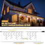 UIONVO Guirlande Noel Exterieur Lumineuse LED - 10M Multicolore Rideau Lumineux Noël Exterieure Étanche Icicle Lights pour Extér