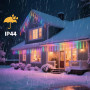 Aigostar Guirlandes Lumineuses LED, Météores Pluie Lumières, 8 tubes de 30 cm, 192 LED, RGB, Imperméable pour Intérieur et Extér