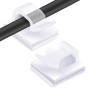 60 Pièces Clips Câbles, RYCHUI Attache Cable Adhesif Rangement de Accroche Cable Fixation Auto Collant, Cavalier Cable Electriqu