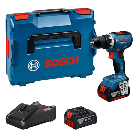 Bosch Professional 18V System Perceuse-visseuse sans fil GSR 18V-65 (moteur sans balais, longueur de tête 166, 2 batteries GBA 1