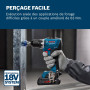 Bosch Professional 18V System Perceuse-visseuse sans fil GSR 18V-65 (moteur sans balais, longueur de tête 166, 2 batteries GBA 1