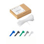 Blanc Lot de 100 Attaches Zippées Industrielles de Qualité Supérieure, 100 mm x 2,5 mm, Multifonctionnelles, en Plastique, pour 