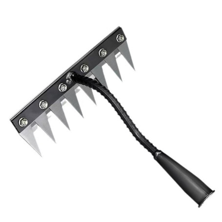 WOMGF Rateau de Désherbage 8 Dents Râteau Jardin Manuels Désherbeurs avec Remplaçables Dents