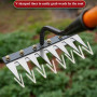 WOMGF Rateau de Désherbage 8 Dents Râteau Jardin Manuels Désherbeurs avec Remplaçables Dents