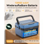 Yofidra Gamelle Chauffante 1,5L, Lunch Box avec Batterie | Écran Digital | IPX4 Étanche | Chauffage 15-30min & Minuterie | 10000