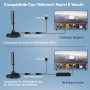 Antenne TV IntéRieur Puissante, Nouveau pour 2025 Antenne TNT IntéRieur Puissante, CâBle Coaxial De 5m, RéCeption Longue Distanc