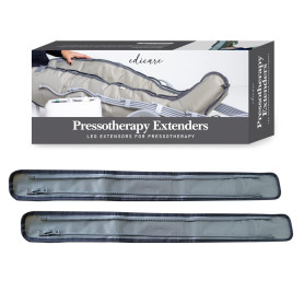 Edicare, Extensions de pressothérapie, Pack de 2 unités, Circonférence large jusqu'à 11cm à la hanche et 7cm à la cheville (Exte