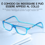 NEW VISION Lunettes 2 pack, Lunettes Loupe, Lunettes De Lecture Magnétique, Longueur RéGlable Lunette De Lecture Homme Femme, NV