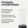 Amazon Basics Blender Portable pour Smoothies avec 2 Verres de Voyage, 600ml, 300W, Noir