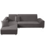 ShowyLive Lot de 2 Housses de Canapé Housse de Canape 3 Places avec Accoudoirs et 2 Housses de Coussin, pour Canapé en Forme de 