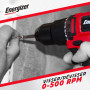 Energizer - Perceuse Visseuse Sans Fil 20V Ultra Légère Couple 40 Nm, 2 Vitesses (1850 RPM), Mandrin 10mm, Inclus 2 Batteries 20