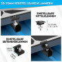 BOSYTRO Kit de Montage PV pour 4 Module,Support de Panneau Solaire, Rail Noir de 12 CM,Clips de Drainage d'eau 30 MM, Pince Régl
