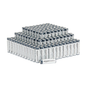 Amazon Basics Lot de 150 piles alcalines industrielles AA, 1,5 V, durée de conservation de 5 ans