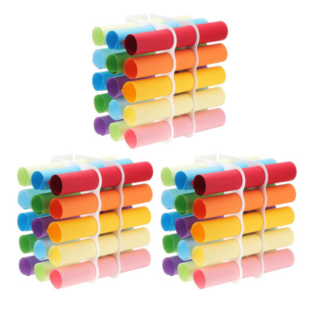 QUARKZMAN Support Rangement pour Rouleaux Vinyle, 3 Ensembles Acrylique Support pour Rouleaux Vinyle pour Jusqu'à 30 Trous, Orga