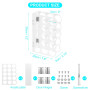 QUARKZMAN Support Rangement pour Rouleaux Vinyle, 3 Ensembles Acrylique Support pour Rouleaux Vinyle pour Jusqu'à 30 Trous, Orga