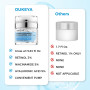 OUKEYA Creme Retinol Visage - 3% Rétinol + 5% Niacinamide & Acide Hyaluronique - Anti Ride, Anti Age, Unifie le Teint, Hydrater,
